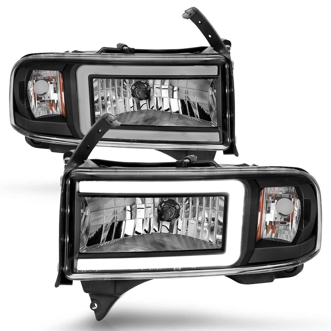 111554 – ANZO Headlight Assembly, H13 Halogen High Beam/ H13 Halogen Low Beam White Bulb/ Turn Signal Light And LED D...
